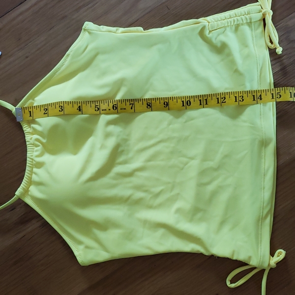 beachsissi Neon Yellow Tankini Swim Top πββοΈ Women's Size Small NWT - Picture 8 of 11